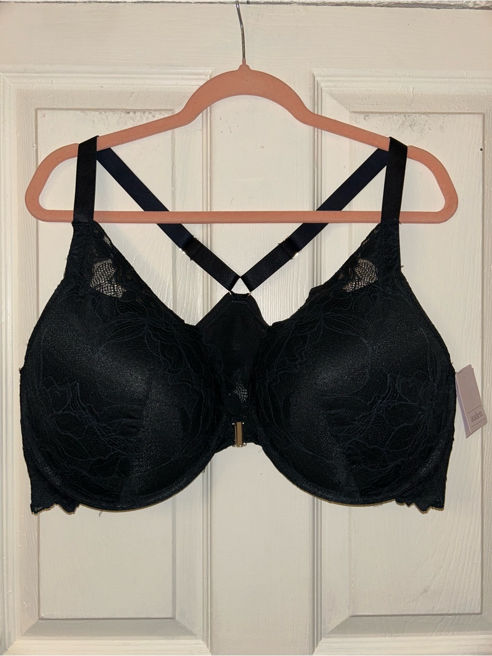 NEW 42DDD Women's Lace Push-up Plunge Bra - Auden Black 42DDD